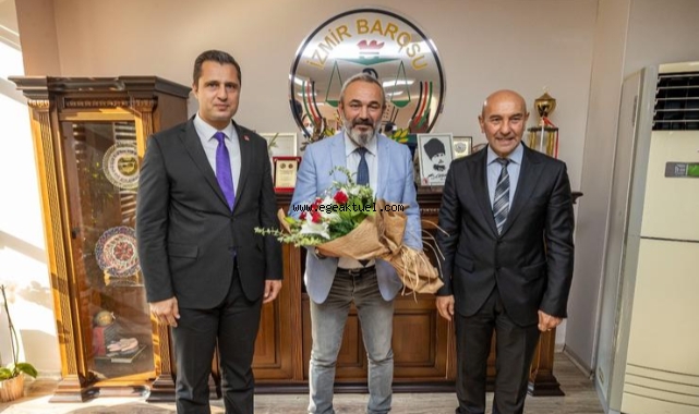 Soyer İzmir Barosu Başkanı Özkan Yücel'i ziyaret etti