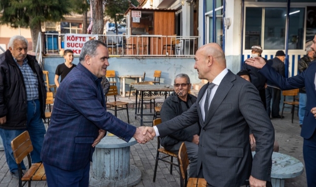 Başkan Soyer Foça’da yatırımları inceledi ve muhtarları dinledi