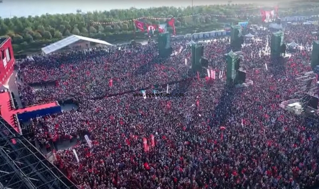 CHP’nin ‘Milletin Sesi’ mitingine büyük ilgi