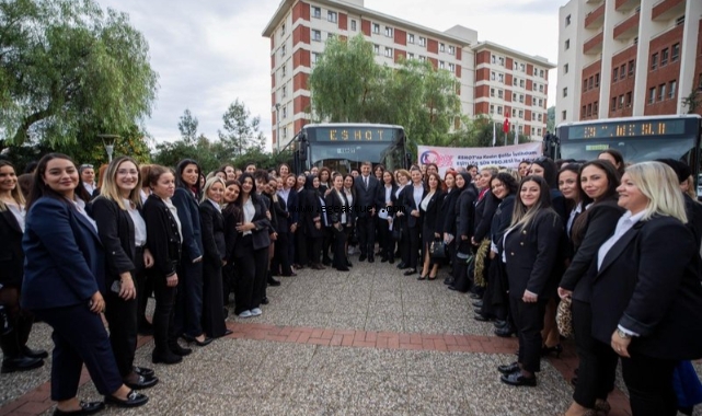 Başkan Tugay: Otobüslerimizi hem süren hem de onaran arkadaşlarımızın önemli bir kısmını kadınlarımız oluşturacak