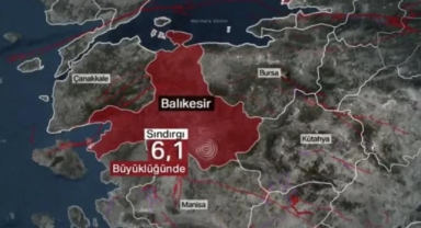 Balıkesir'de 6,1 büyüklüğünde deprem