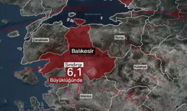Balıkesir'de 6,1 büyüklüğünde deprem