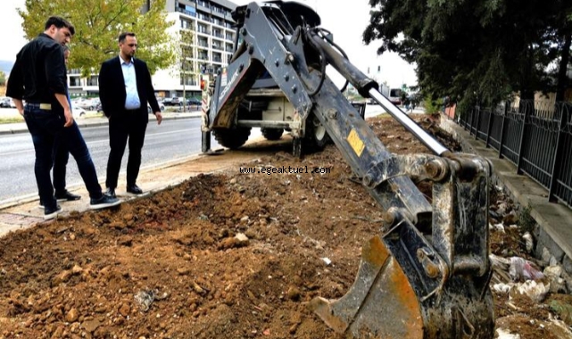 Başkan Eşki okullar bölgesindeki düzenlemeleri yerinde inceledi