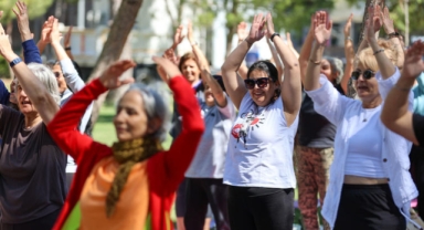 Bucalı kadınlar baharı sporla karşıladı