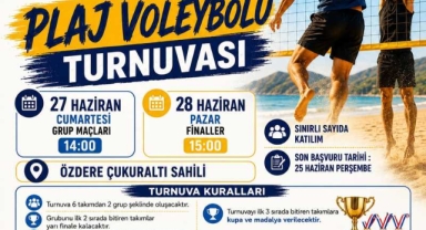 Menderes Sahillerinde Plaj Voleybolu Zamanı