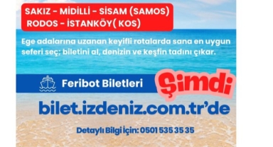 İZDENİZ’den Ege adalarına online feribot bileti kolaylığı