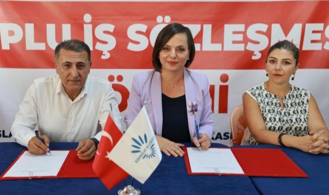 Karabağlar Belediyesi'nde toplu iş sözleşmesi sevinci