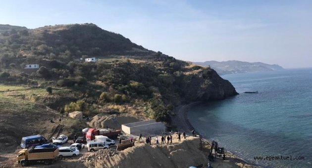 Sit alanına yapılan inşaatta yıkım başladı